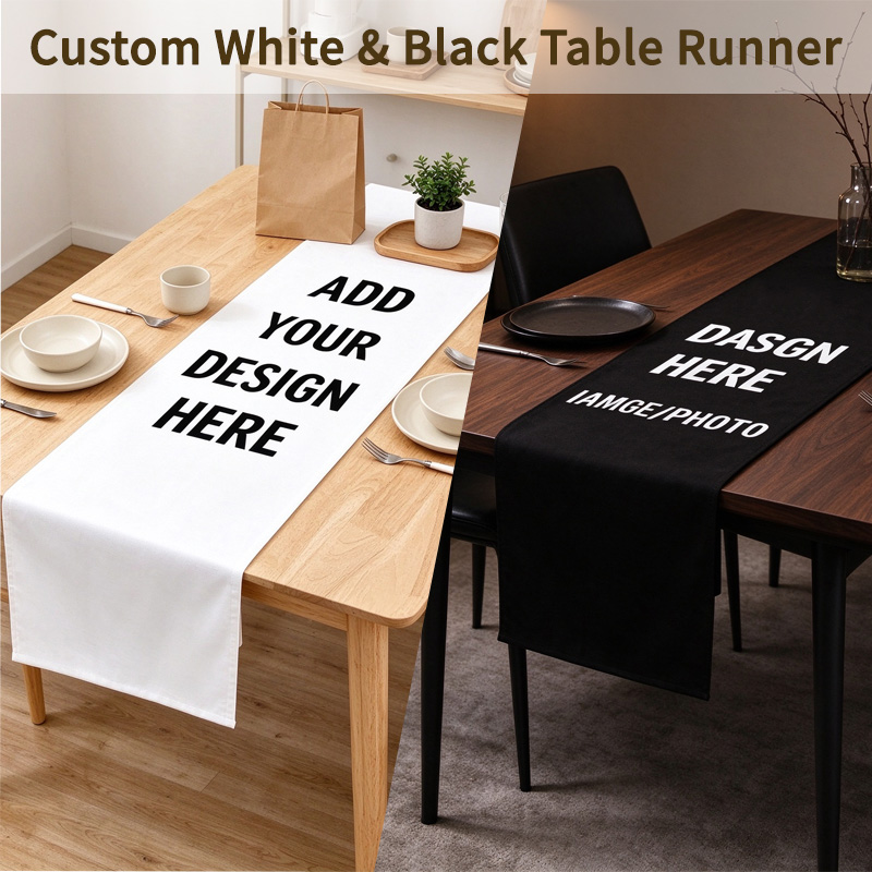 Home Textiles & Decorations - Custom 1pc Home Dining Black/ White
