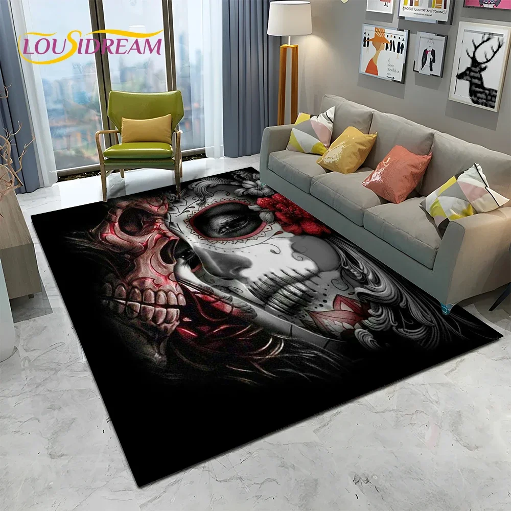 Horror Gothic Female Skull Dea - Home Textiles Sale recension och pris