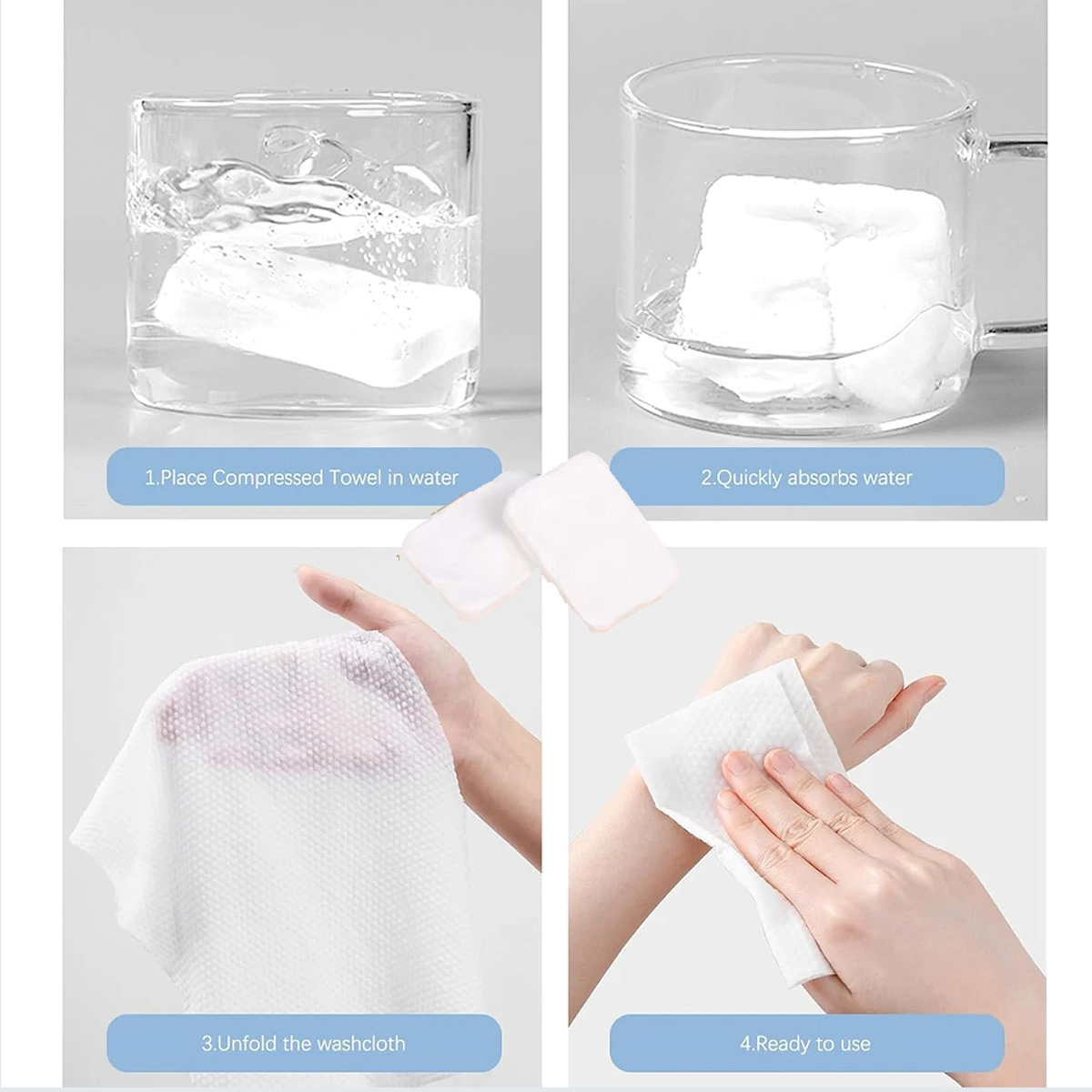100Pcs Portable Compressed Tow - Home Textiles Face Towel recension och pris