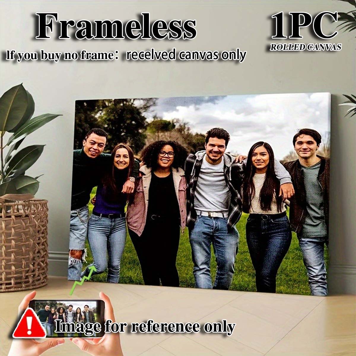 Custom 2D Photo Canvas Wall Ar - Home Textiles & Decorations recension och pris